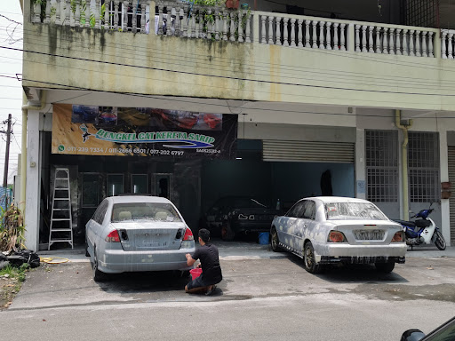 Bengkel cat kereta sarip spray