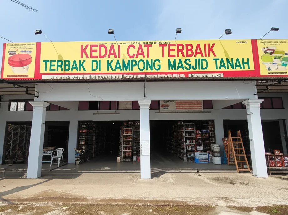 kedai cat terbaik di kampong masjid tanah