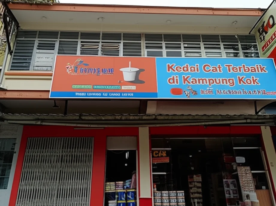kedai cat terbaik di kampung kok