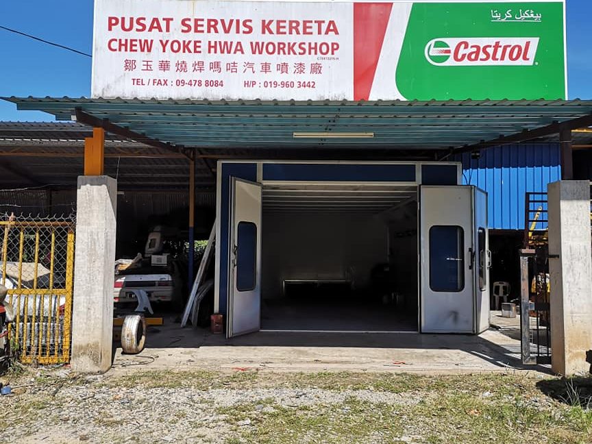 kedai kimpalan dan mengecat kereta fah wah